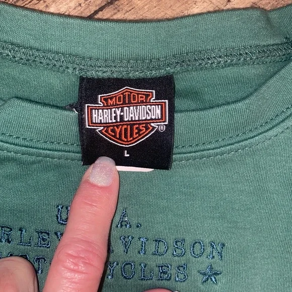 Harley Davidson Excellent like new condition size large crop top - Picture 8 of 9